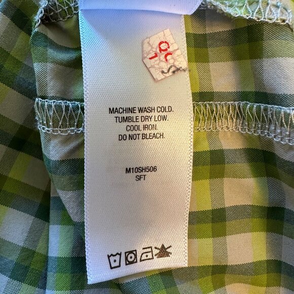 Cabela's Guidewear Mens Short Sleeve Green Plaid Shirt Nylon Size L - Picture 8 of 9
